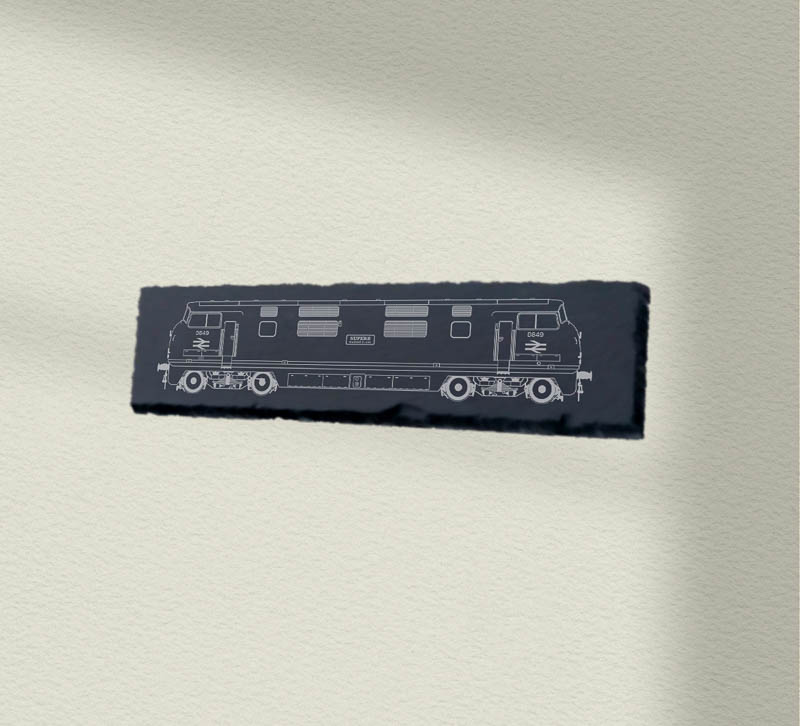 Class 43 D849 BR Blue 30x12 Slate Class 43 D849 BR Blue 30x12 Slate