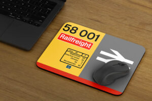 Class 58 58001 Data Panel Red Stripe Railfreight mouse mat Class 58 58001 Data Panel Red Stripe Railfreight mouse mat