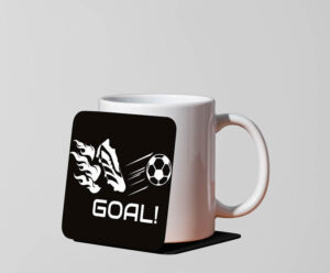 Goal Laser Etched Acrylic Coaster
