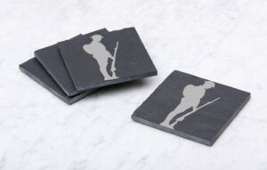 Soldier Silhoette v001 Slate Coaster.jpg Soldier Silhouette Laser Etched Slate Coaster