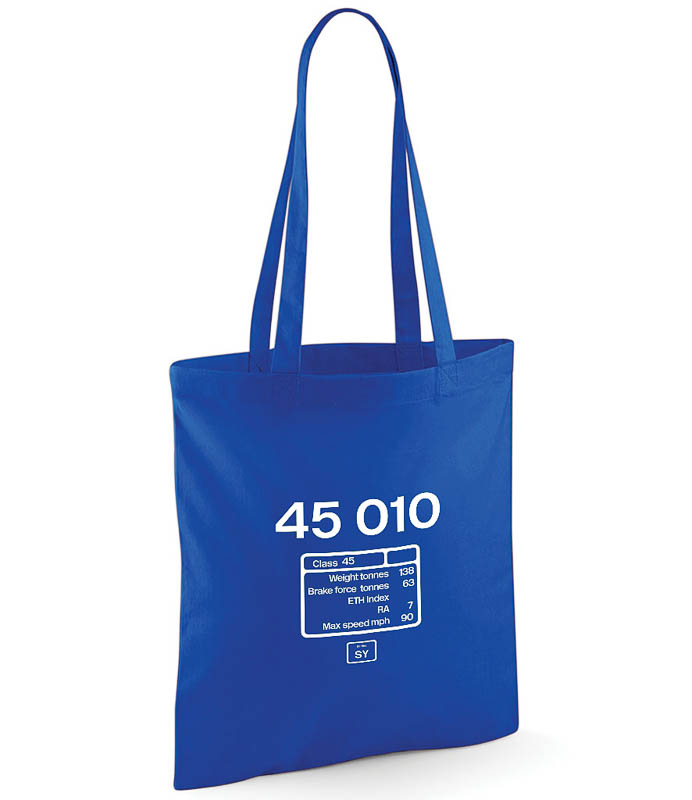 45010 BR Blue data plate Tote Bag.jpg Loco Data Panel Tote Bag