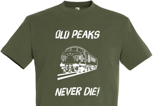 Old Peaks Never die v3 Plain Army Green T-Shirt