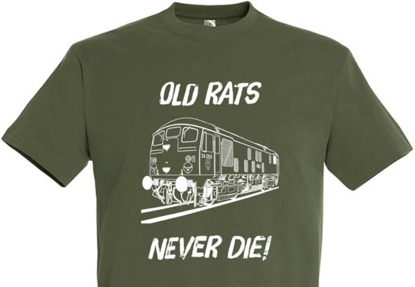 Old Rats Never die Plain Army Green T-Shirt