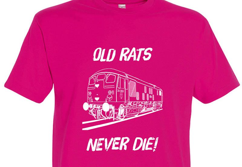 Old Rats Never die Plain Fuschia Pink T-Shirt Old Rats Never die Plain Fuschia Pink T-Shirt