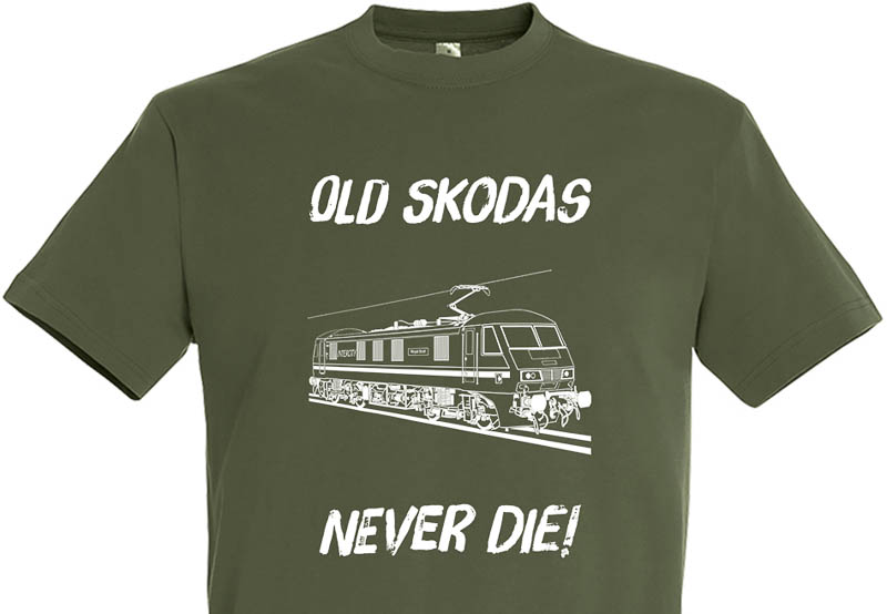 Old Skodas Never die Army Green T-Shirt Old Skodas Never die Army Green T-Shirt