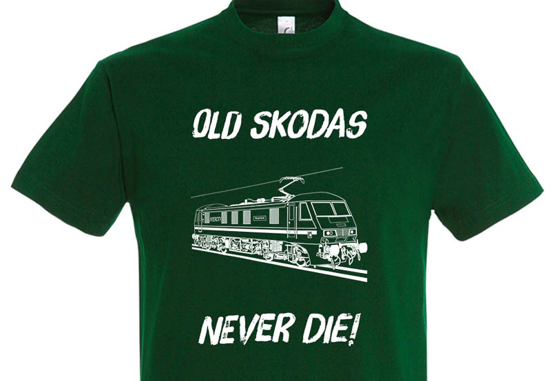 Old Skodas Never die Bottle Green T-Shirt Old Skodas Never die Bottle Green T-Shirt
