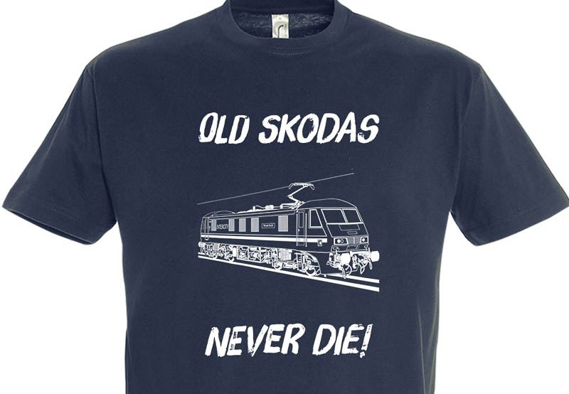 Old Skodas Never die Navy Blue T-Shirt Old Skodas Never die Navy Blue T-Shirt