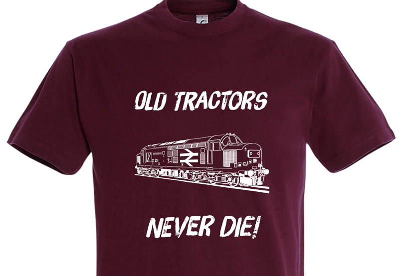 Old Tractors Never die v2 Plain Burgundy T-Shirt Old Tractors Never die v2 Plain Burgundy T-Shirt