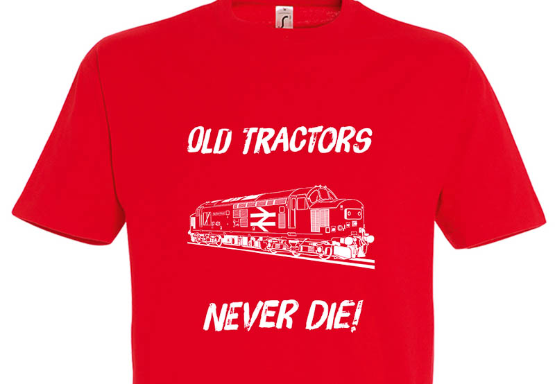 Old Tractors Never die v2 Plain Red T-Shirt Old Tractors Never die v2 Plain Red T-Shirt