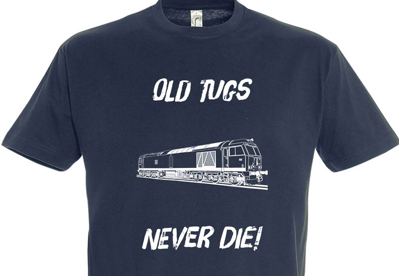 Old Tugs Never die Navy Blue T-Shirt Old Tugs Never die Navy Blue T-Shirt