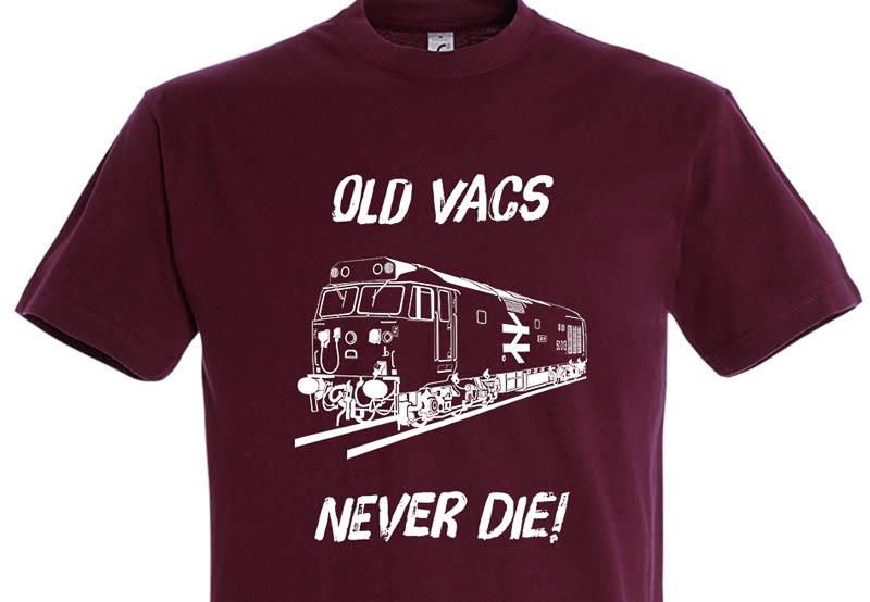 Old Vacs Never die 50013 Plain Burgundy T-Shirt Old Vacs Never die 50013 Plain Burgundy T-Shirt