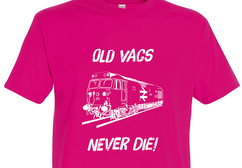 Old Vacs Never die 50013 Plain Fuschia Pink T-Shirt Old Vacs Never die 50013 Plain Fuschia Pink T-Shirt