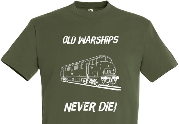 Old Warships Never die Plain Army Green T-Shirt