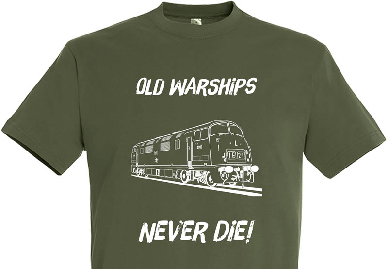 Old Warships Never die Plain Army Green T-Shirt Old Warships Never die Plain Army Green T-Shirt