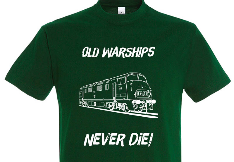 Old Warships Never die Plain Bottle Green T-Shirt Old Warships Never die Plain Bottle Green T-Shirt