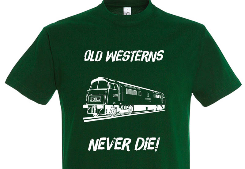 Old Westerns Never die plain Bottle Green T-Shirt Old Westerns Never die plain Bottle Green T-Shirt