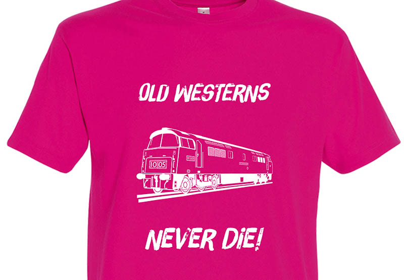 Old Westerns Never die plain Fuschia Pink T-Shirt Old Westerns Never die plain Fuschia Pink T-Shirt