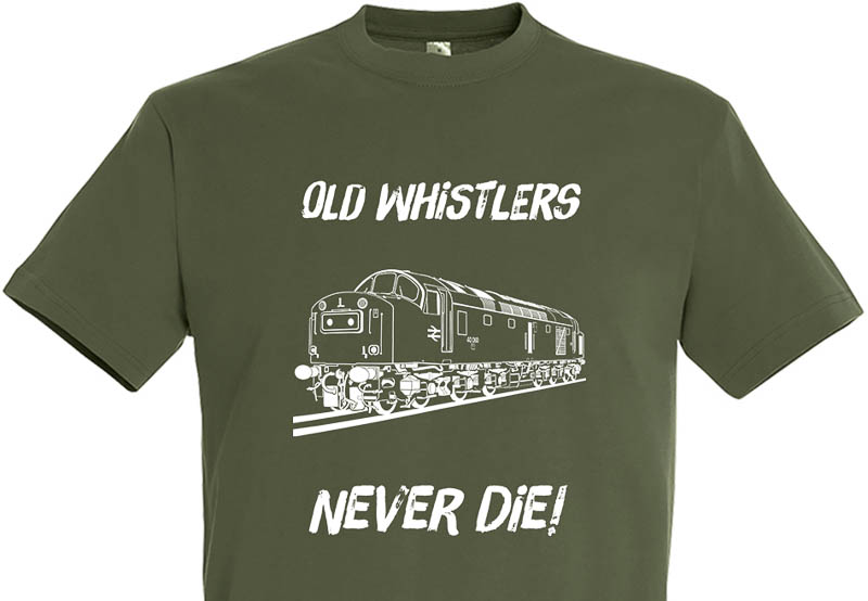 Old Whistlers Never die plain Army Green T-Shirt Old Whistlers Never die plain Army Green T-Shirt