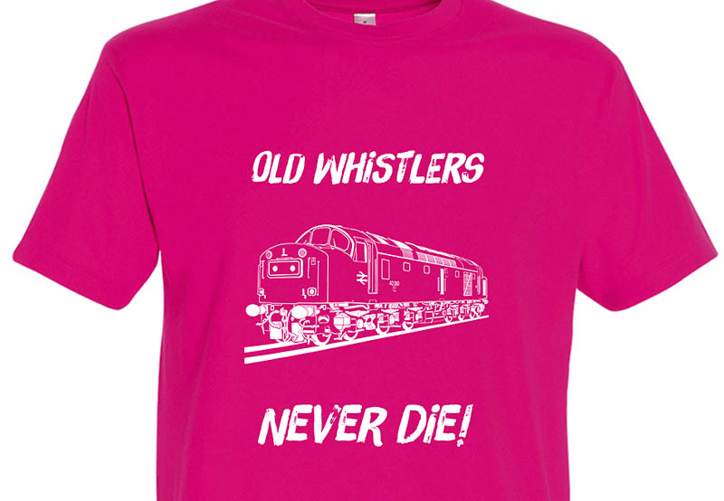 Old Whistlers Never die plain Fuschia Pink T-Shirt Old Whistlers Never die plain Fuschia Pink T-Shirt