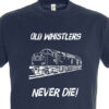 Old Whistlers Never die plain Navy Blue T-Shirt Old Whistlers Never die plain Navy Blue T-Shirt