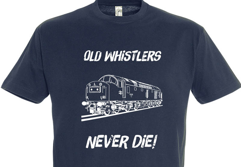 Old Whistlers Never die plain Navy Blue T-Shirt Old Whistlers Never die plain Navy Blue T-Shirt