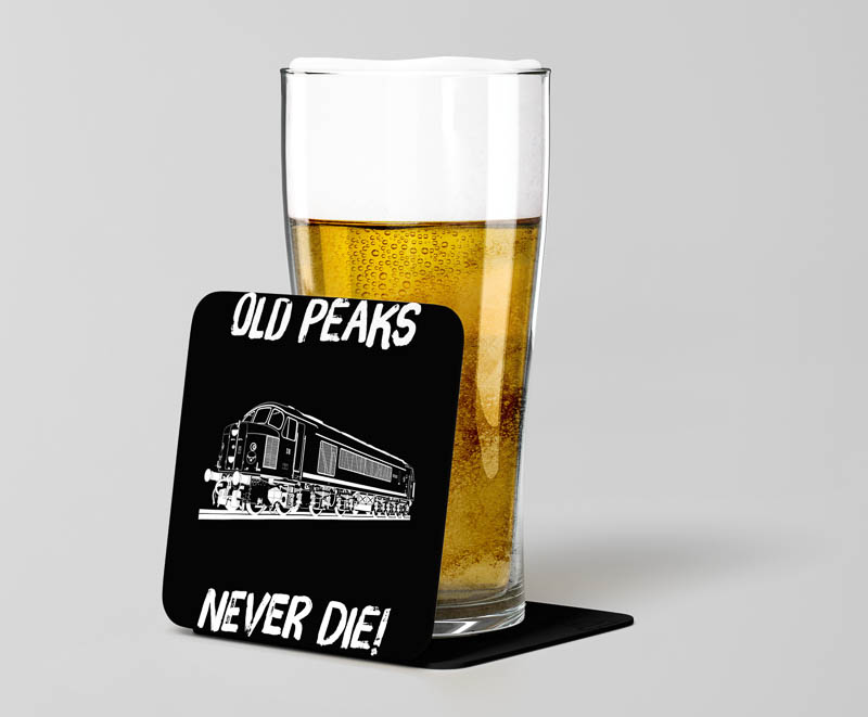 Old 44s Never die Black Acrylic Beer Coaster.jpg Old Peaks Never Die Laser Etched Acrylic Coaster