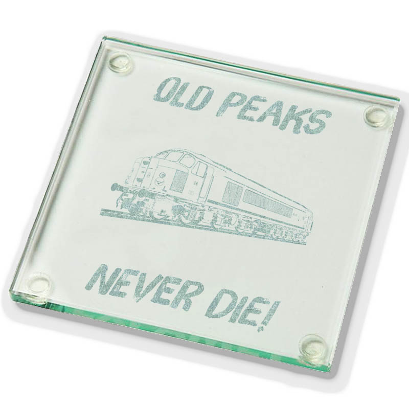Old 44s Never die Glass Coaster.jpg Old Peaks Never Die Laser Etched Glass Coaster