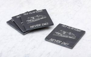 Old Claytons Never die plain Slate Coaster.jpg Old Claytons Never Die Laser Etched Slate Coaster