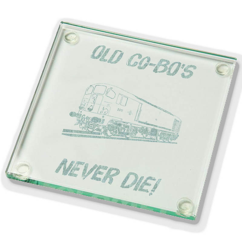 Old Co-Bos Never die Glass Coaster.jpg Old Co-Bo's Never Die Laser Etched Glass Coaster