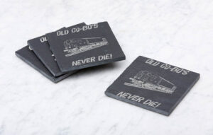 Old Co-Bo's Never Die Laser Etched Slate Coaster