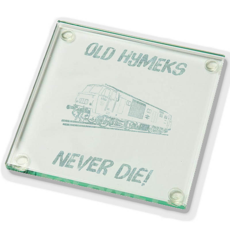 Old Hymeks Never die Glass Coaster.jpg Old Hymeks Never Die Laser Etched Glass Coaster