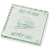 Old Peaks Never die v3 Plain Glass Coaster.jpg Old Peaks Never Die Laser Etched Glass Coaster